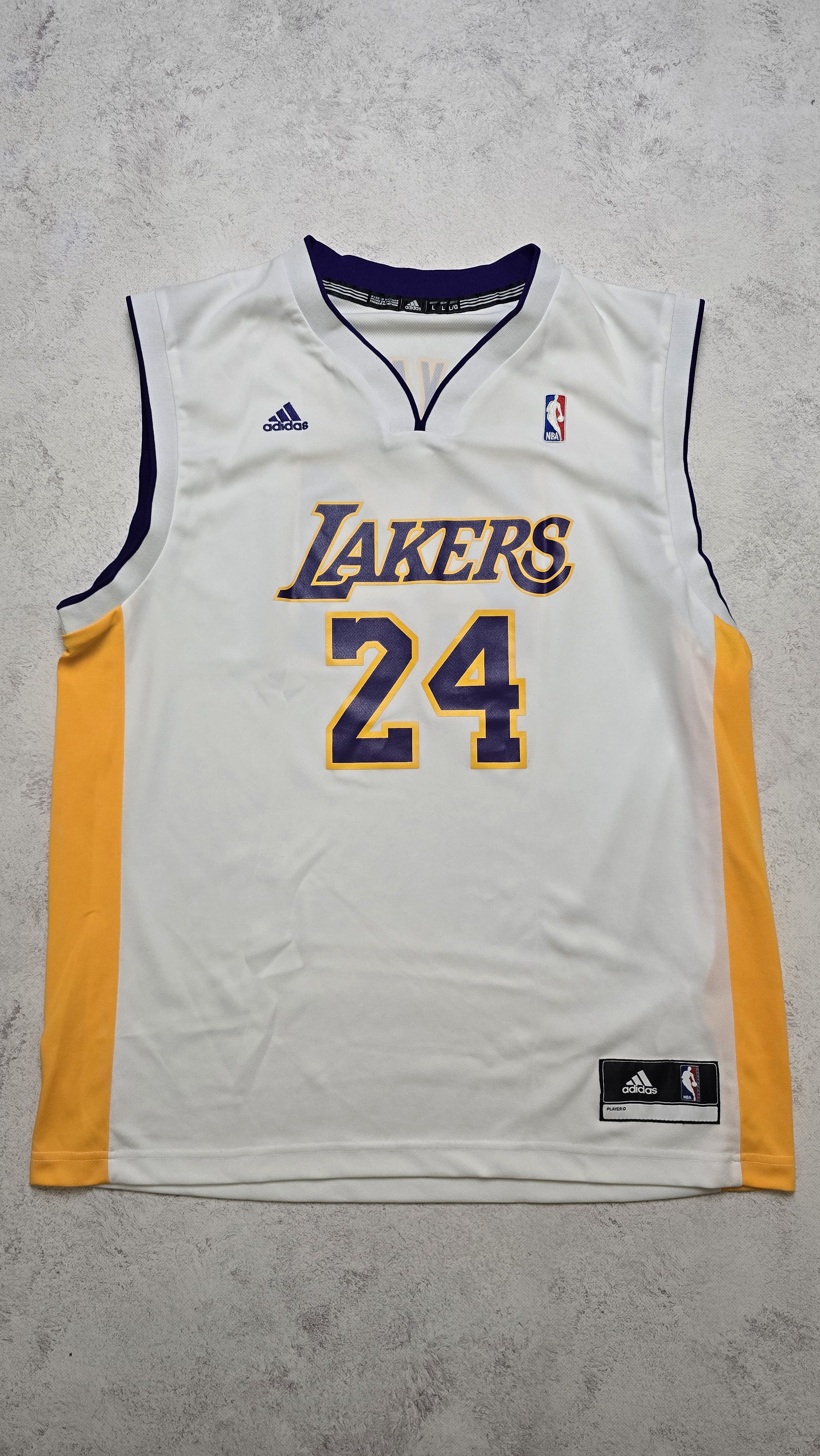 Adidas Lakers Adidas Kobe Bryant #24 White NBA Jersey Size US L / EU 52-54 / 3 - 1 Thumbnail