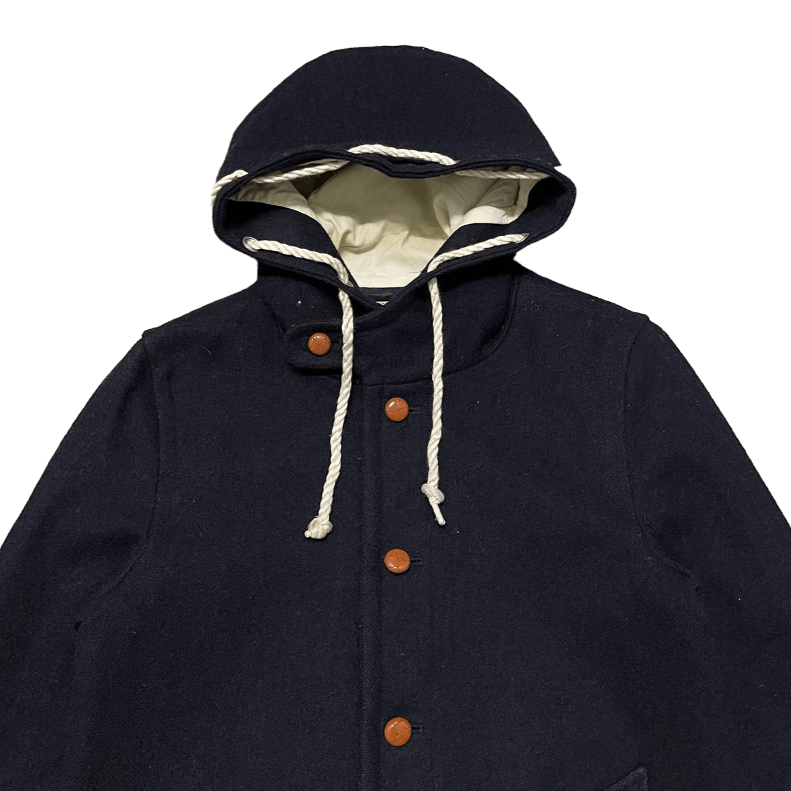 Beams Japan Vintage Beams Wool Hooded Coat Size US M / EU 48-50 / 2 - 2 Thumbnail