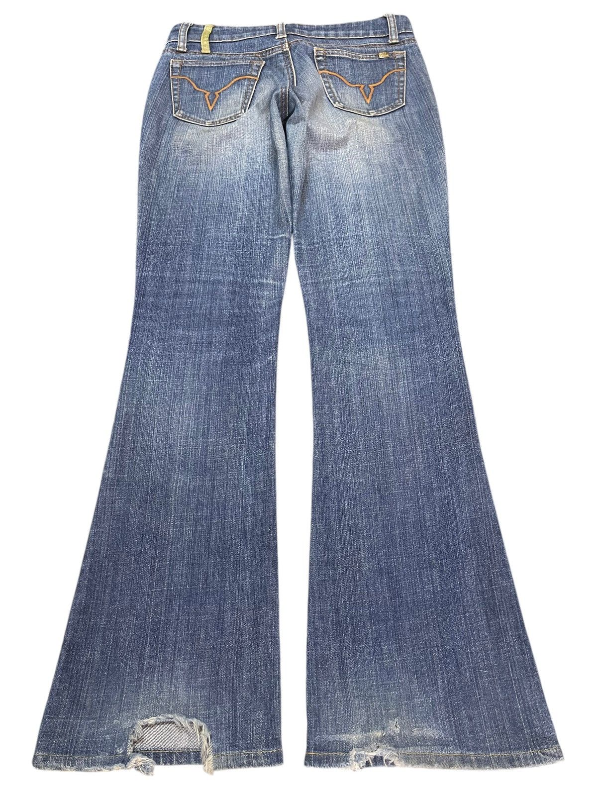 14th Addiction Vintage Japanese Brand Blue Faded Wash Style Flare Jeans Size US 28 / EU 44 - 2 Thumbnail