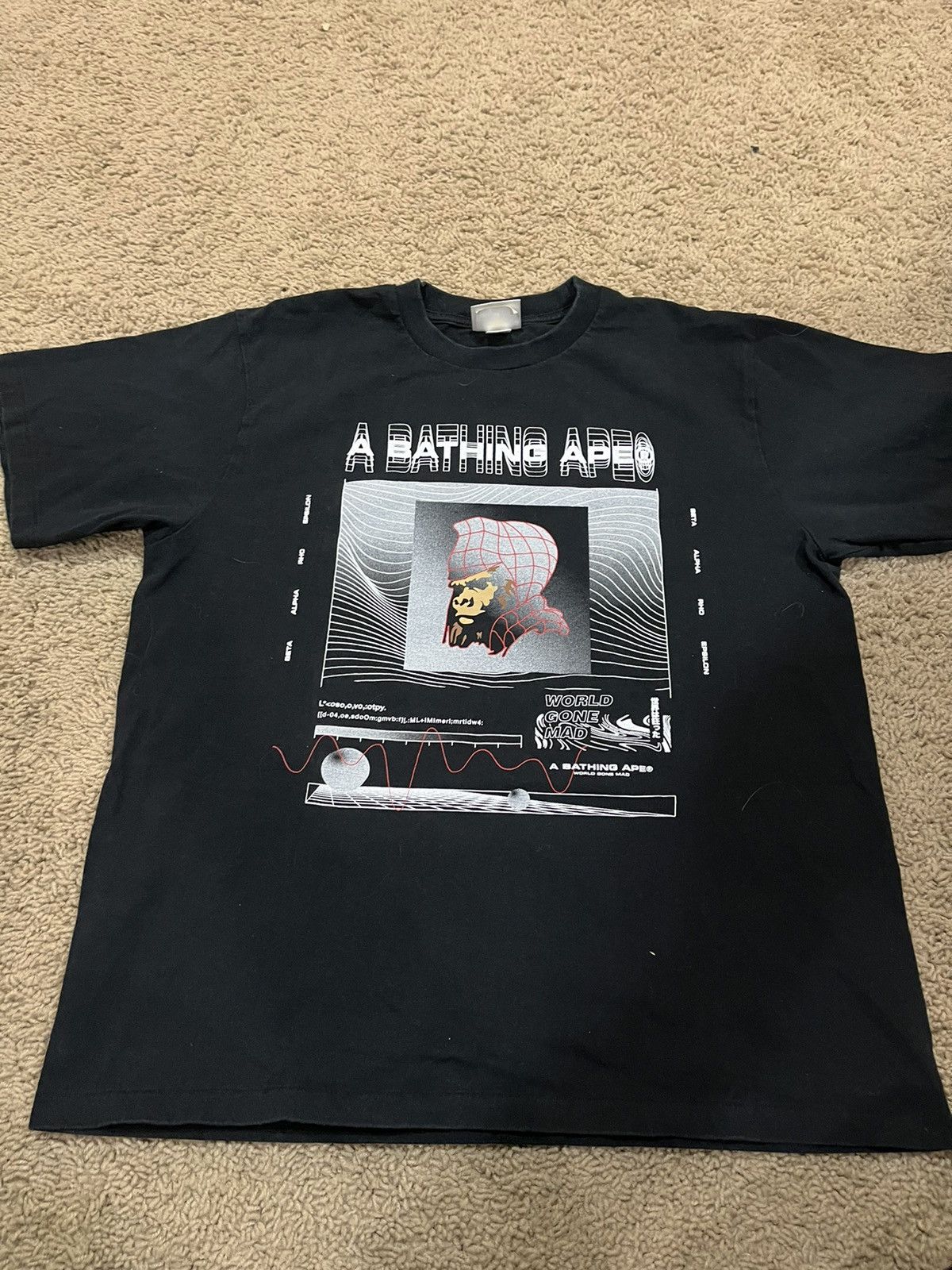 A BATHING APE WORLD GONE MAD Tシャツ A Bathing Ape Camo Long-sleeve T-Shirt World Gone Mad SZ M