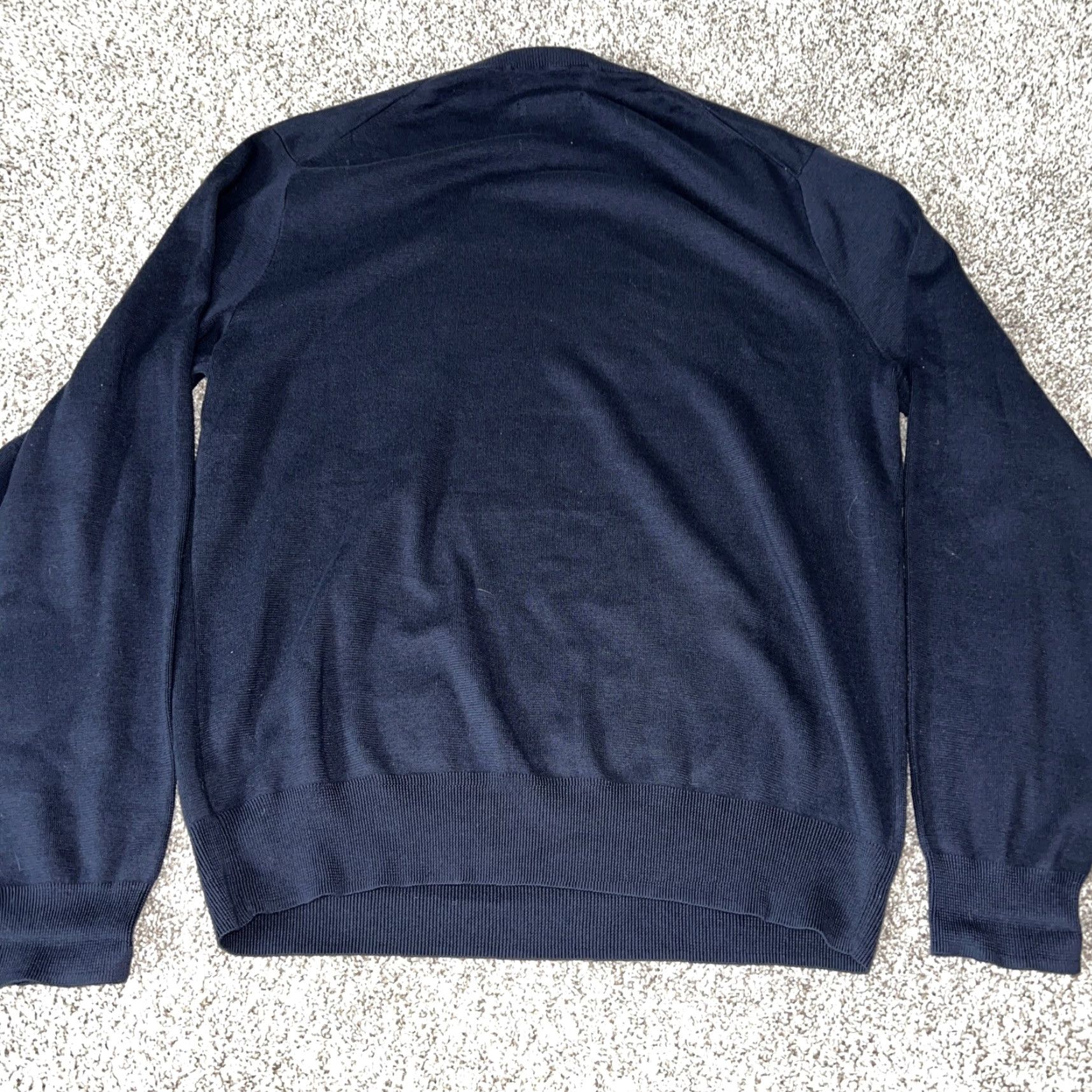 Polo Ralph Lauren Polo Ralph Lauren Sweater V-Neck Navy Blue Pima Cotton Men L Size US L / EU 52-54 / 3 - 4 Thumbnail