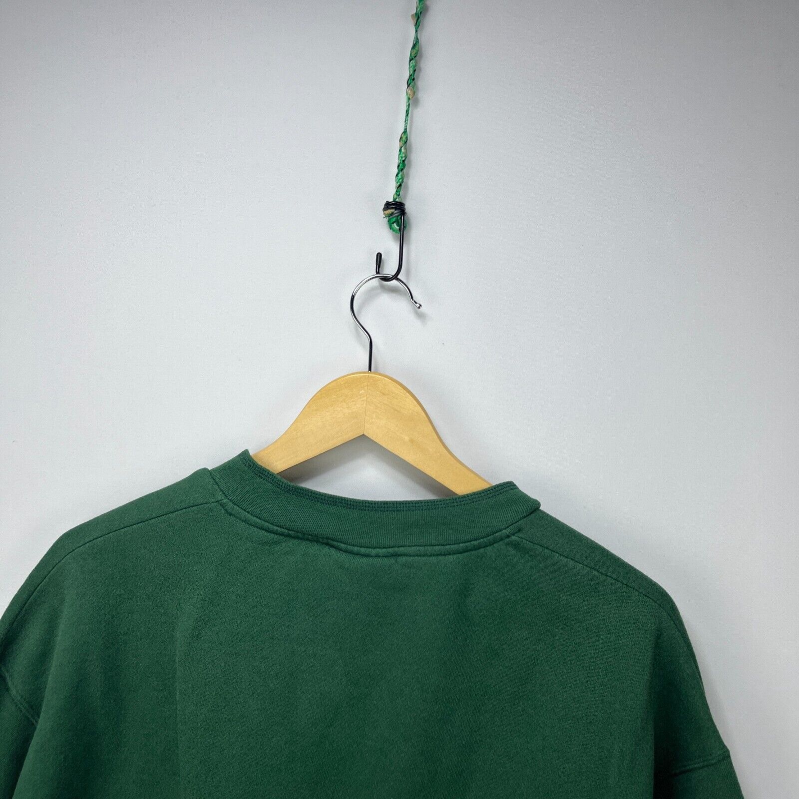 Lee × Vintage Vintage 90s Sun Faded Blank Forest Green USA Large Lee Size US L / EU 52-54 / 3 - 9 Thumbnail