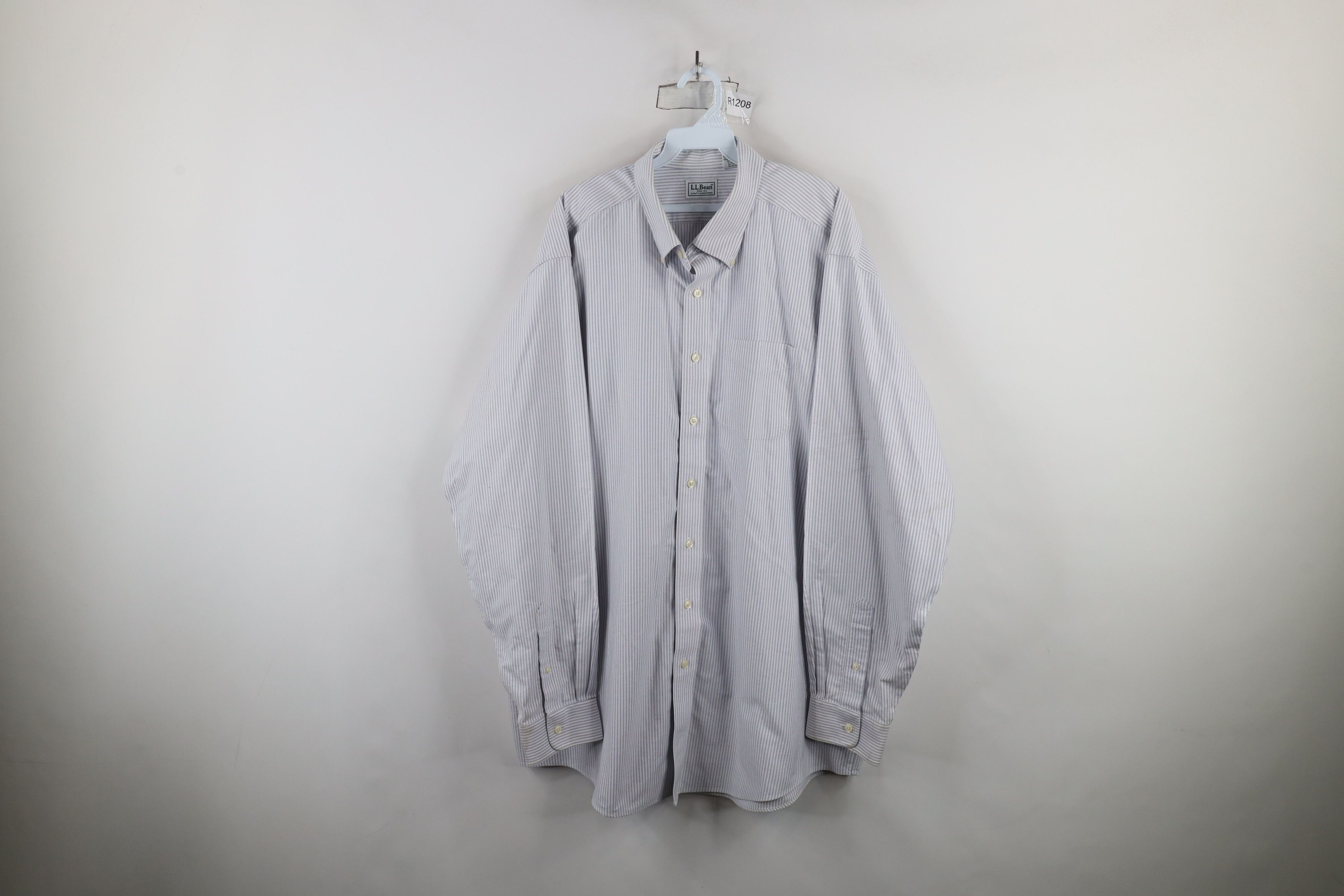 L.L. Bean × Vintage Vintage 90s LL Bean Oxford Pinstriped Button Down Shirt Size US L / EU 52-54 / 3 - 1 Thumbnail