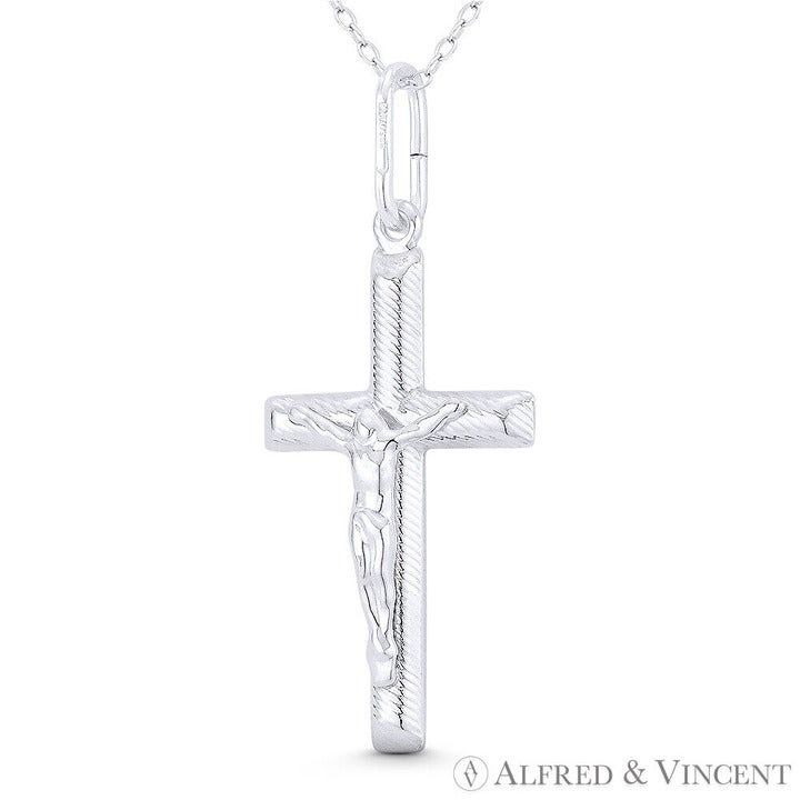Other Jesus Christ on Ribbed-Texture Latin Crucifix Pendant Size ONE SIZE - 1 Preview