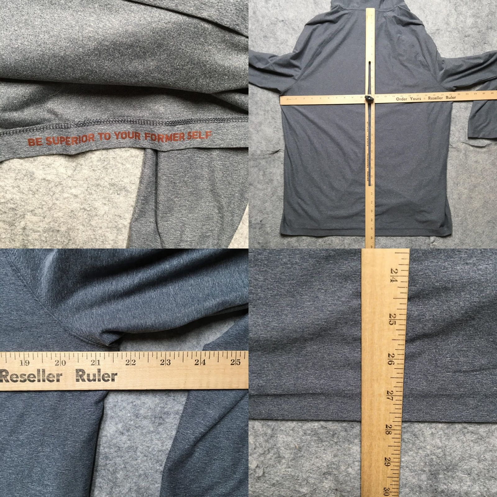 Rhone Rhone Mens Gray Long Sleeve Hooded Lightweight Performance Shirt Shirt Pullover Activewear Tagless Gym Training L Mens Gray 90s Size US L / EU 52-54 / 3 - 8 Thumbnail