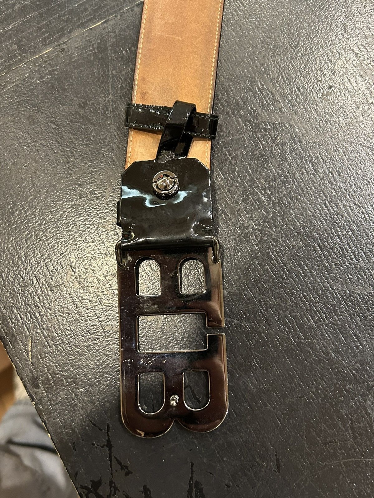Bally Bally BB Belt Patent Leather - Black Size 44 - 5 Thumbnail