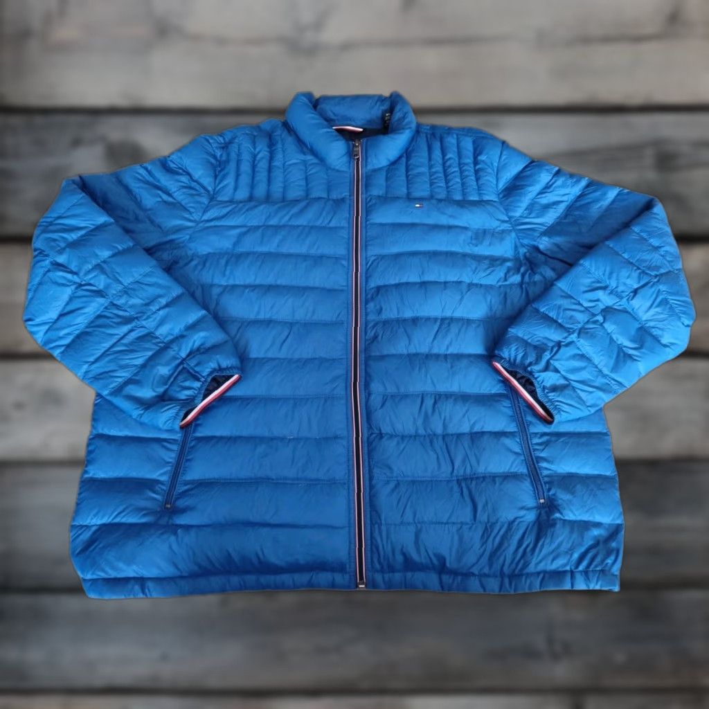 Tommy Hilfiger Tommy Hilfiger Packable Natural Duck Down Jacket Mens Blue Quilted 2XL Winter Puffer Coat Size US XXL / EU 58 / 5 - 1 Thumbnail