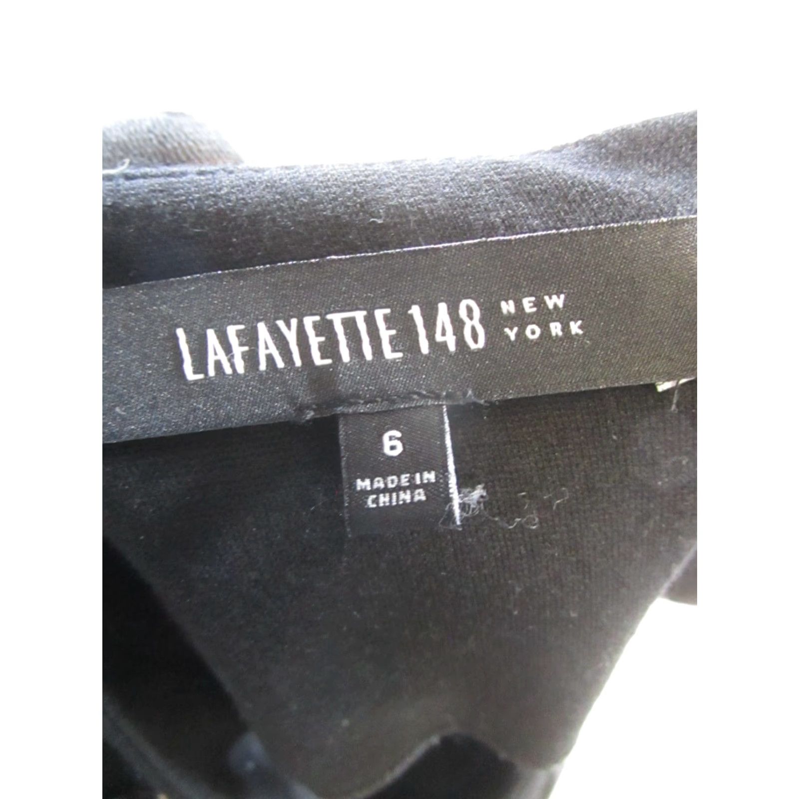 Vintage Lafayette 148 New York Dress Womens 6 Black Blouson Dress Knee Length Sleeveless Round Neck Zip Business Casual Party/Cocktail Womens Size M / US 6-8 / IT 42-44 - 3 Thumbnail