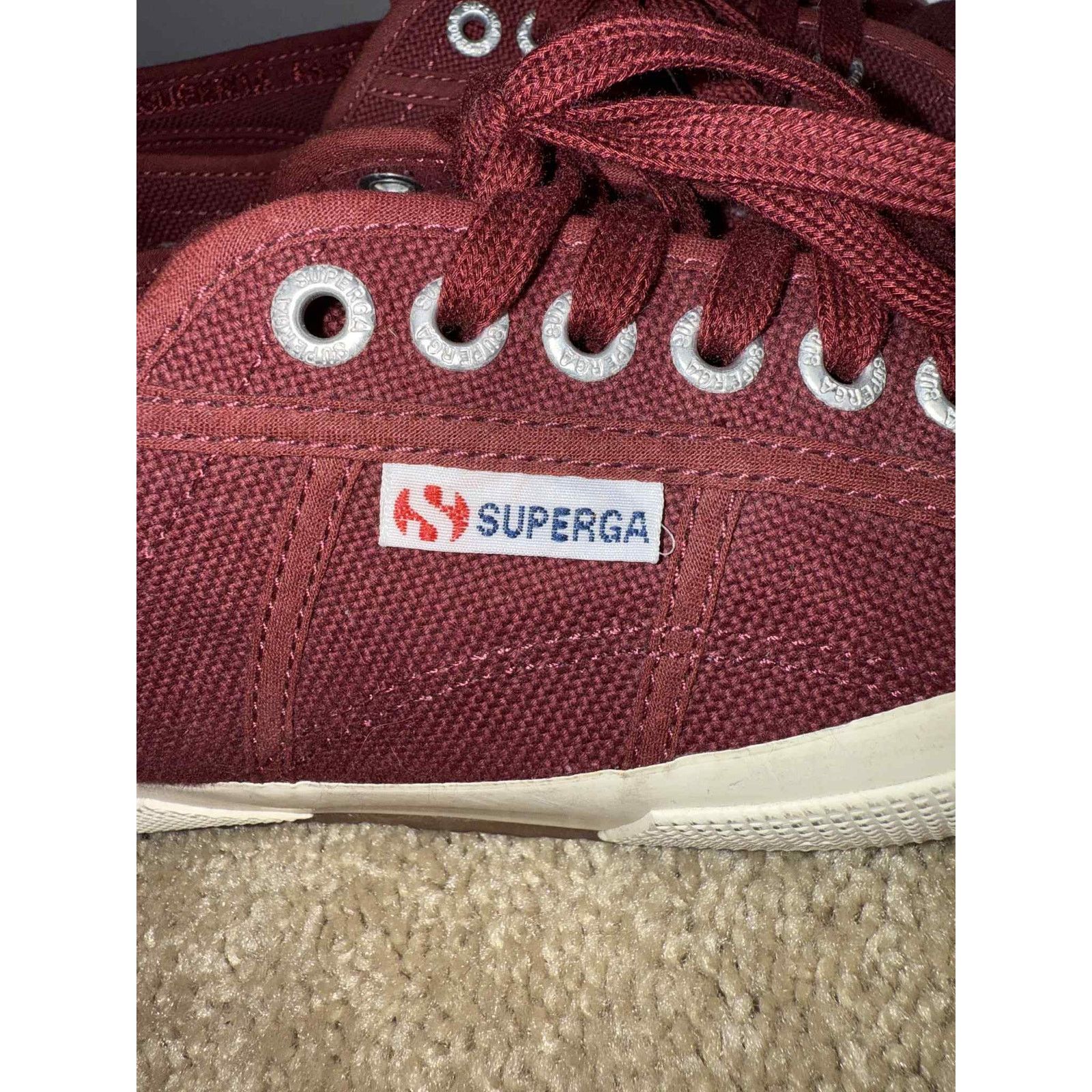 Superga Superga 2750 Cotu Trainer Sneaker Burgundy Women's 42/10.5 Size US 10.5 / IT 40.5 - 8 Thumbnail