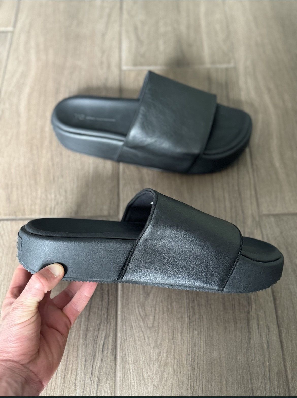 Adidas × Y-3 Adidas Y-3 slide black GW8631 yohji yamamoto shoes Size US 12 / EU 45 - 3 Thumbnail