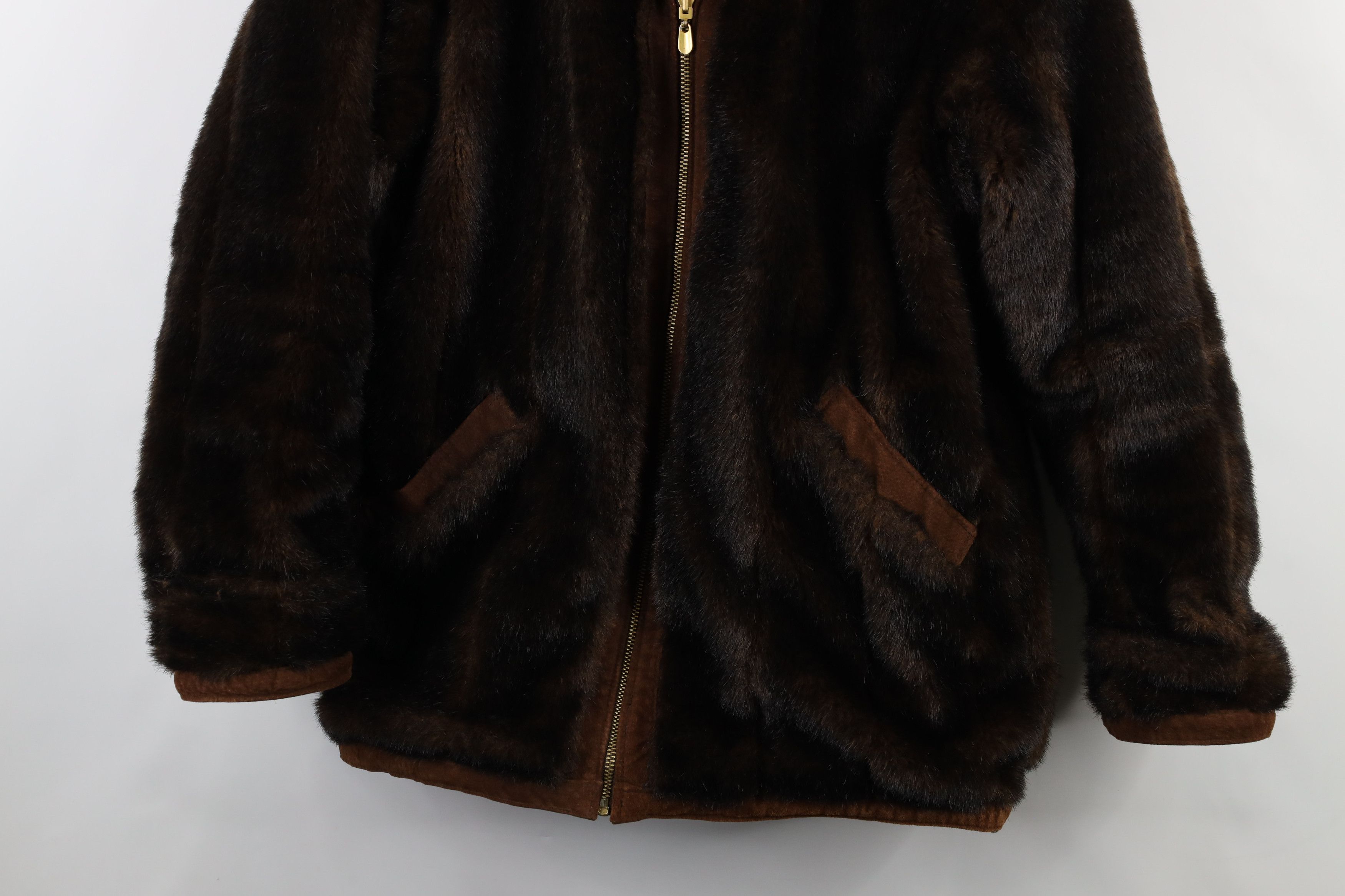 Vintage Vintage 90s Streetwear Reversible Faux Fur Pennylane Jacket Size L / US 10 / IT 46 - 14 Thumbnail