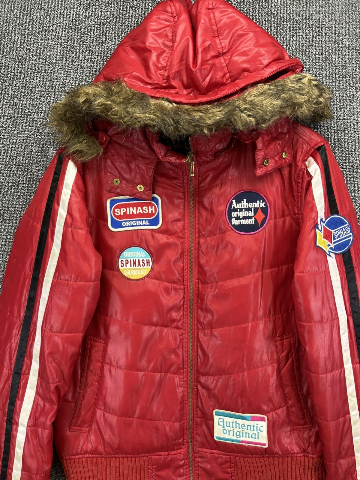 Japanese Brand Vintage Spinash Fur Hooded Zip Jacket Size L / US 10 / IT 46 - 5 Thumbnail
