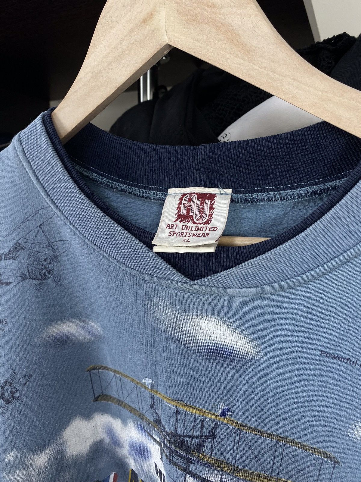 American Stitch × Vintage Vintage History Of Aviation Crewneck Sweatshirt Size US XL / EU 56 / 4 - 5 Thumbnail