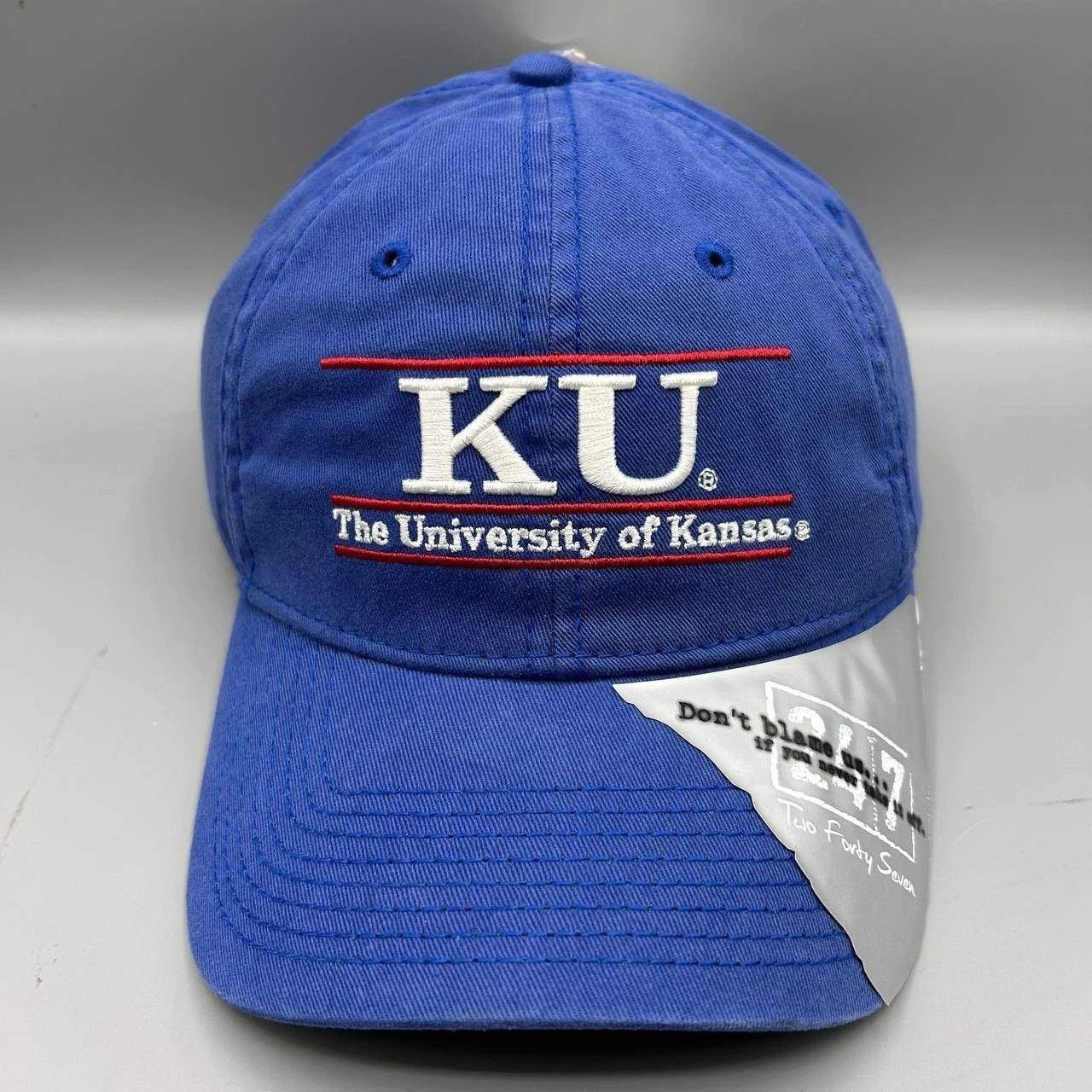 The Game Kansas Jayhawks NCAA Hat Men Blue Green Snap Back Cotton Size ONE SIZE - 1 Thumbnail