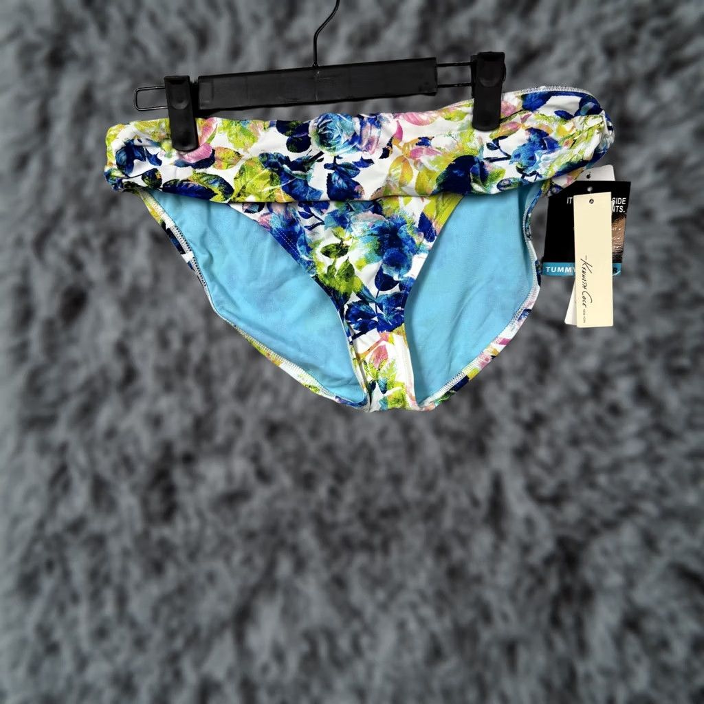 Kenneth Cole Kenneth Cole New York Bikini Bottom L Multicolor Floral Tummy Toner Beachwear Women Size 36" / US 14 / IT 50 - 1 Thumbnail