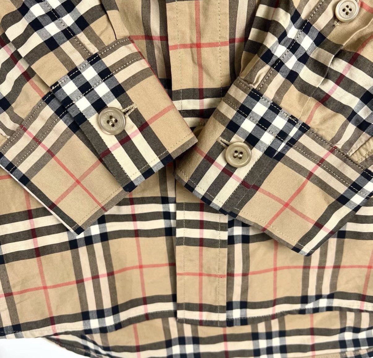 Burberry Burberry Classic Check Lapel Long Sleeve Shirt K12 Size US XS / EU 42 / 0 - 6 Thumbnail