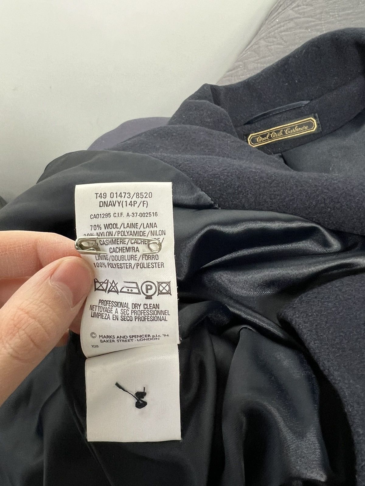 Vintage Double-Breasted Coat Marks & Spencer wool / cashmere vintage Size XL / US 12-14 / IT 48-50 - 5 Thumbnail