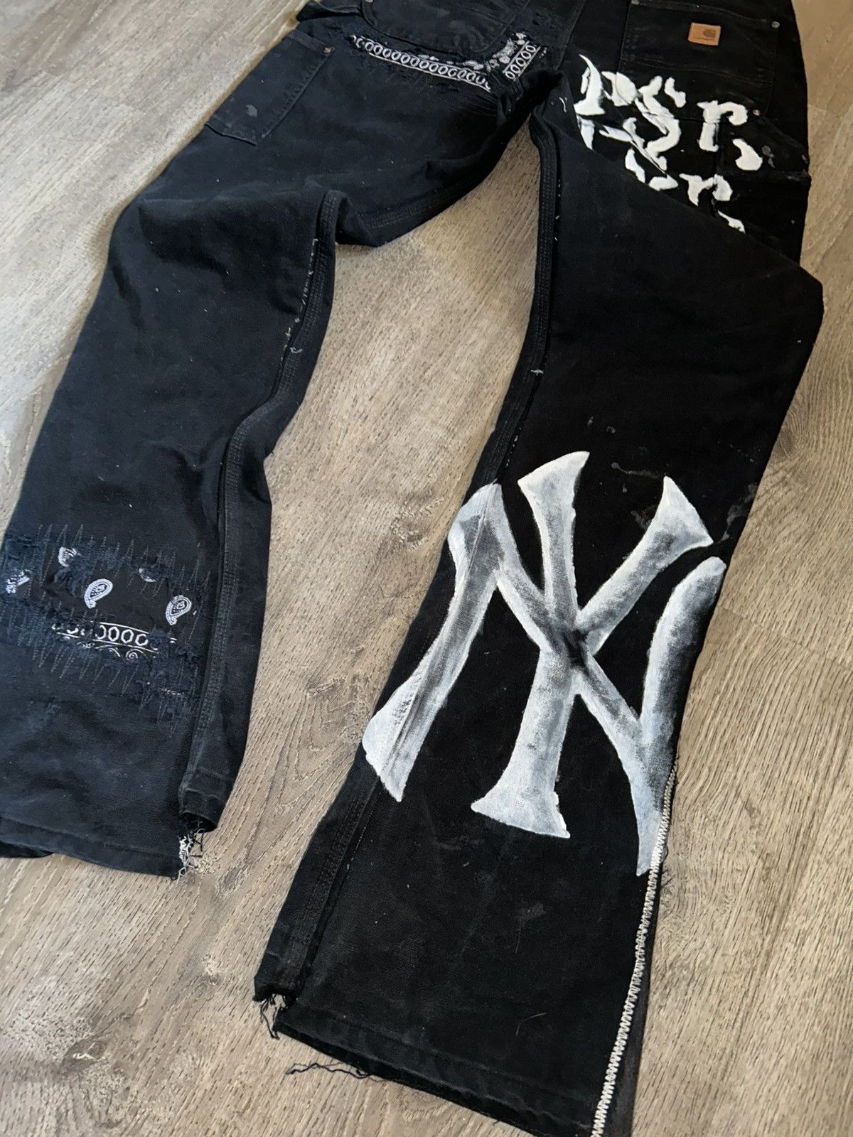 Other 1/1 reworked double knee denim Size US 34 / EU 50 - 5 Thumbnail