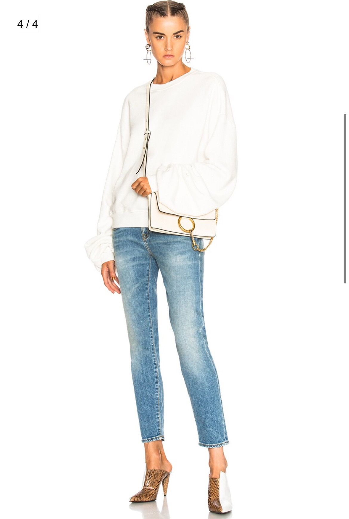 R13 Pleated Sleeve Sweatshirt. Small Size S / US 4 / IT 40 - 10 Thumbnail