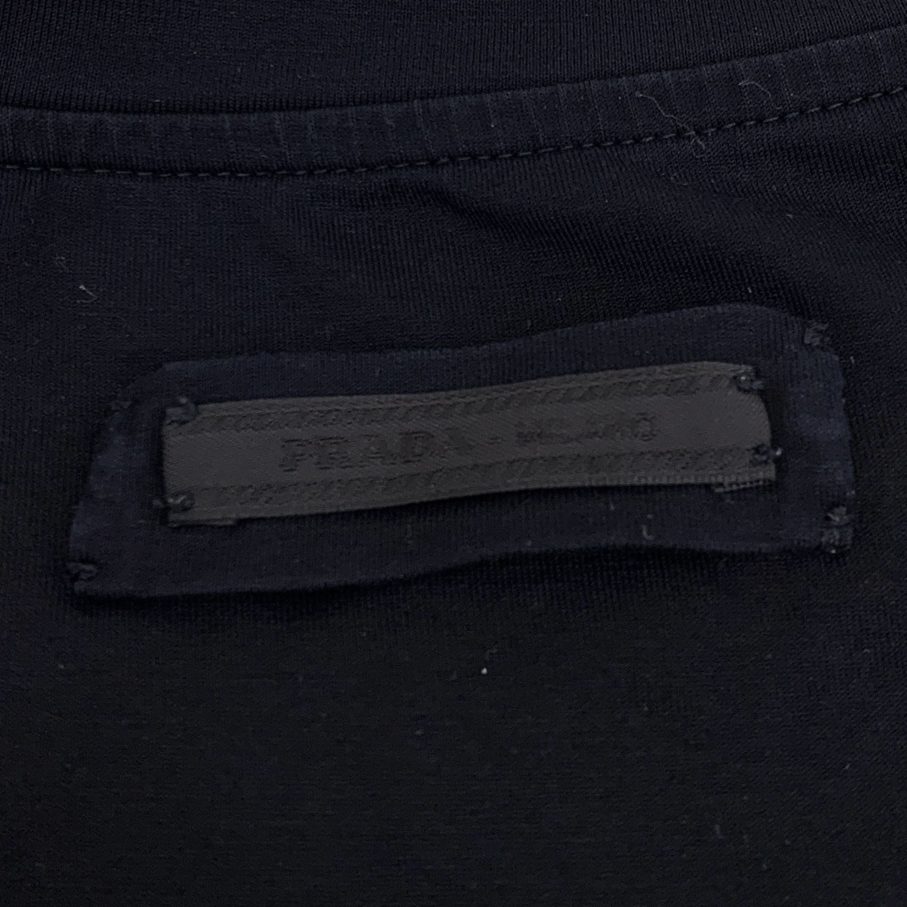 Prada Prada T-Shirt V-Neck Black Cotton Tee (Size XL) Size US XL / EU 56 / 4 - 4 Thumbnail
