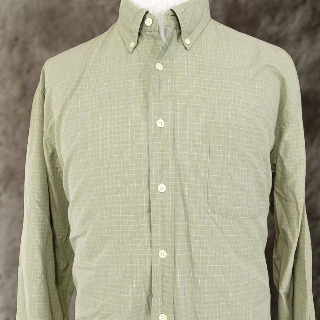 J.Crew Vintage J.Crew Men's XL Long Sleeve Green Check Button-Up Shirt Size US XL / EU 56 / 4 - 1 Thumbnail