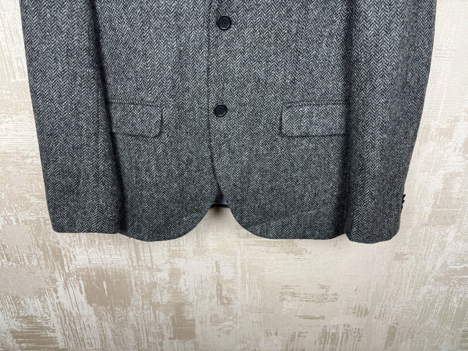 H&M H&M Moon Wool Tweed Herringbone Elbow Pads Blazer EU 48 Size 38R - 5 Thumbnail