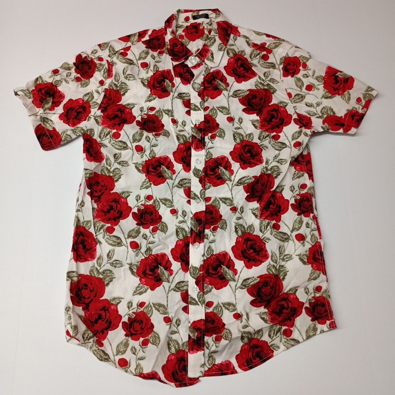 Other Coofandy Shirt Men S Red Roses Floral Button Up Cotton Blend Size US S / EU 44-46 / 1 - 1 Thumbnail