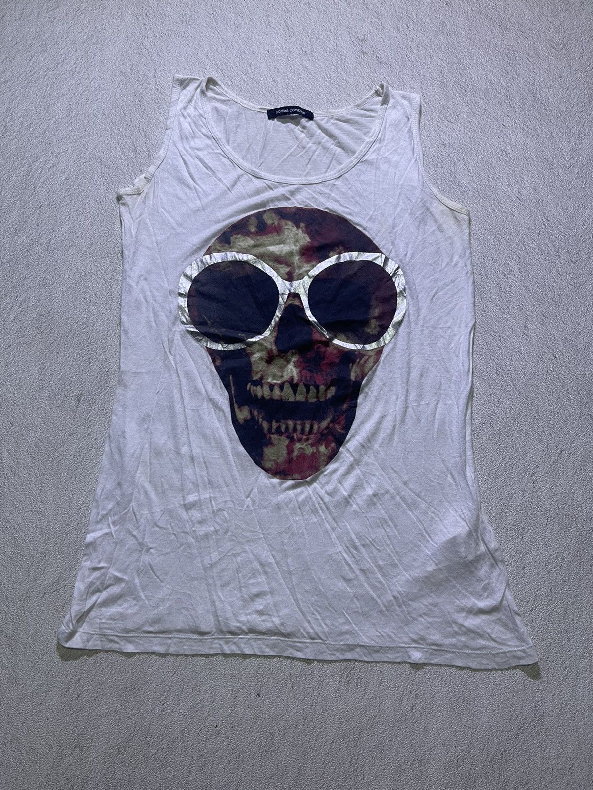 Japanese Brand Y2K CODES COMBINE tank top big logo skull style Size US S / EU 44-46 / 1 - 1 Thumbnail