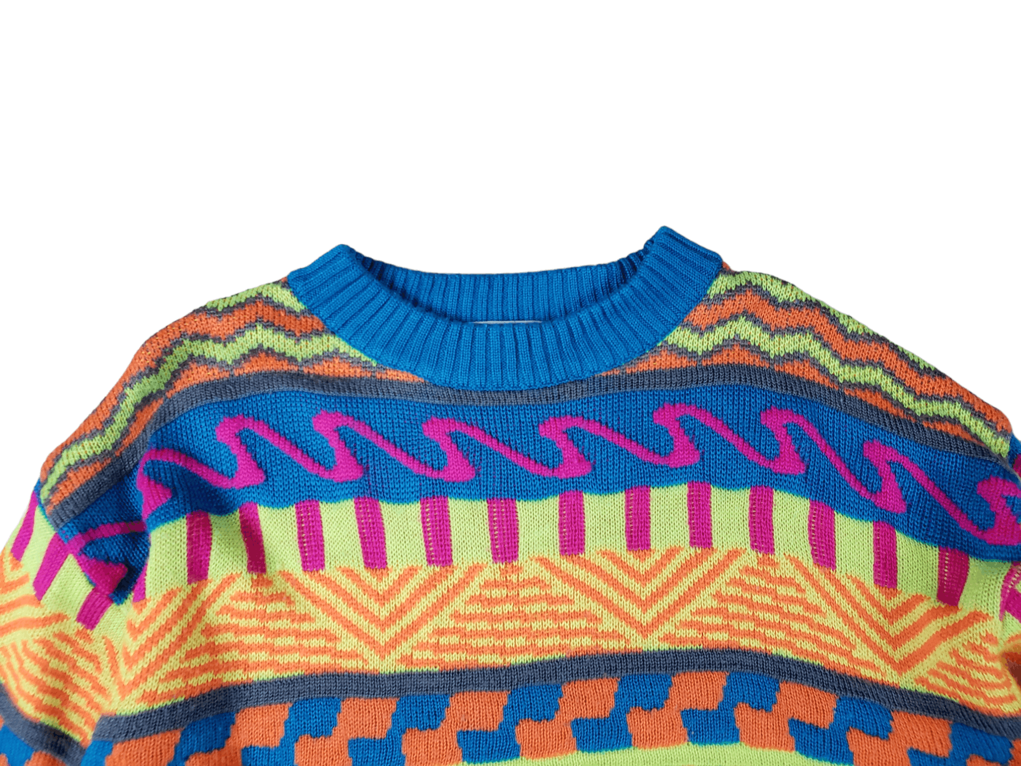 Japanese Brand Knitwear Embossed Pattern Coogi Style Size US L / EU 52-54 / 3 - 4 Thumbnail