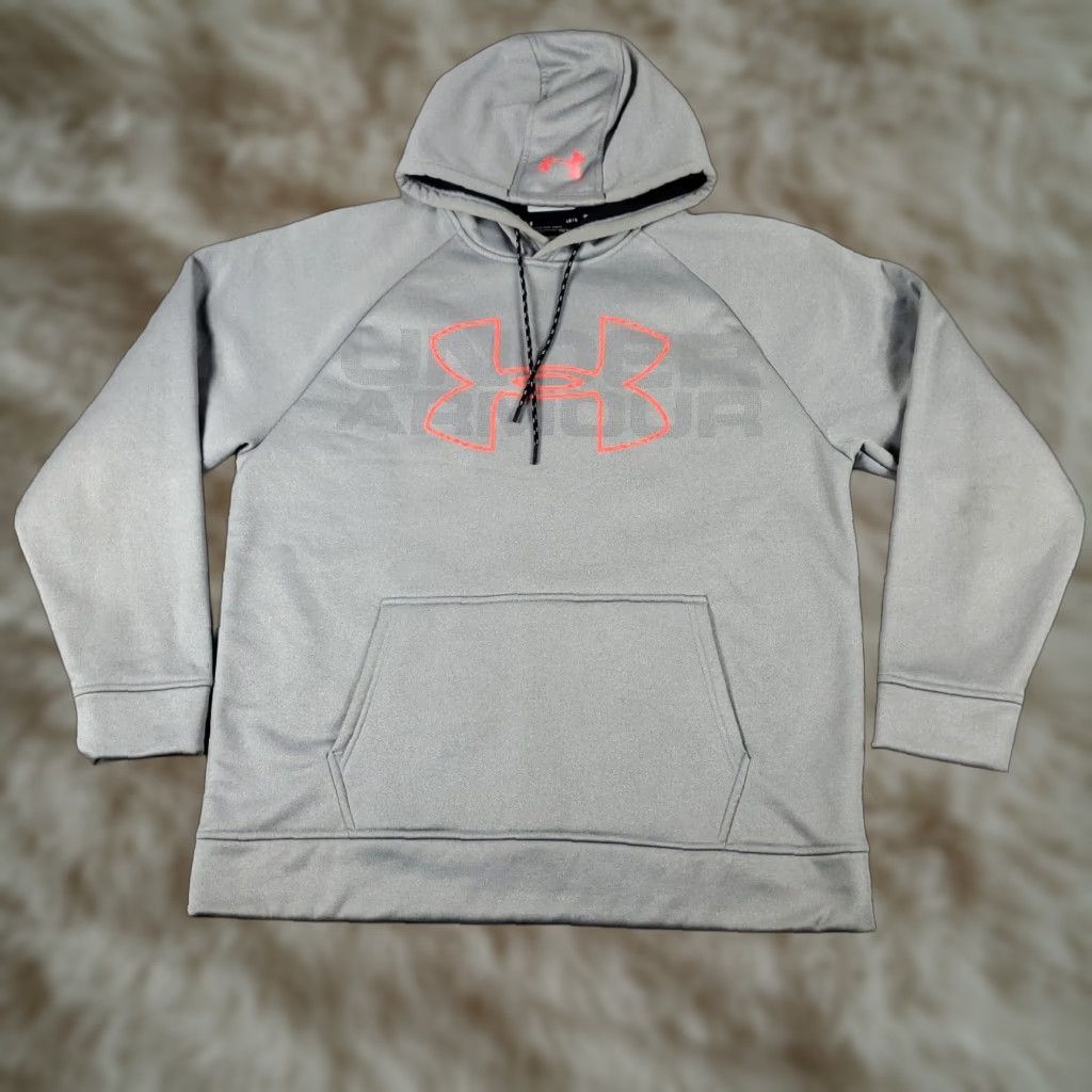 Under Armour VINTAGE Under Armour Hoodie Pullover Mens Large Gray Casual Sports Outdoor 90s Men Size US L / EU 52-54 / 3 - 1 Thumbnail