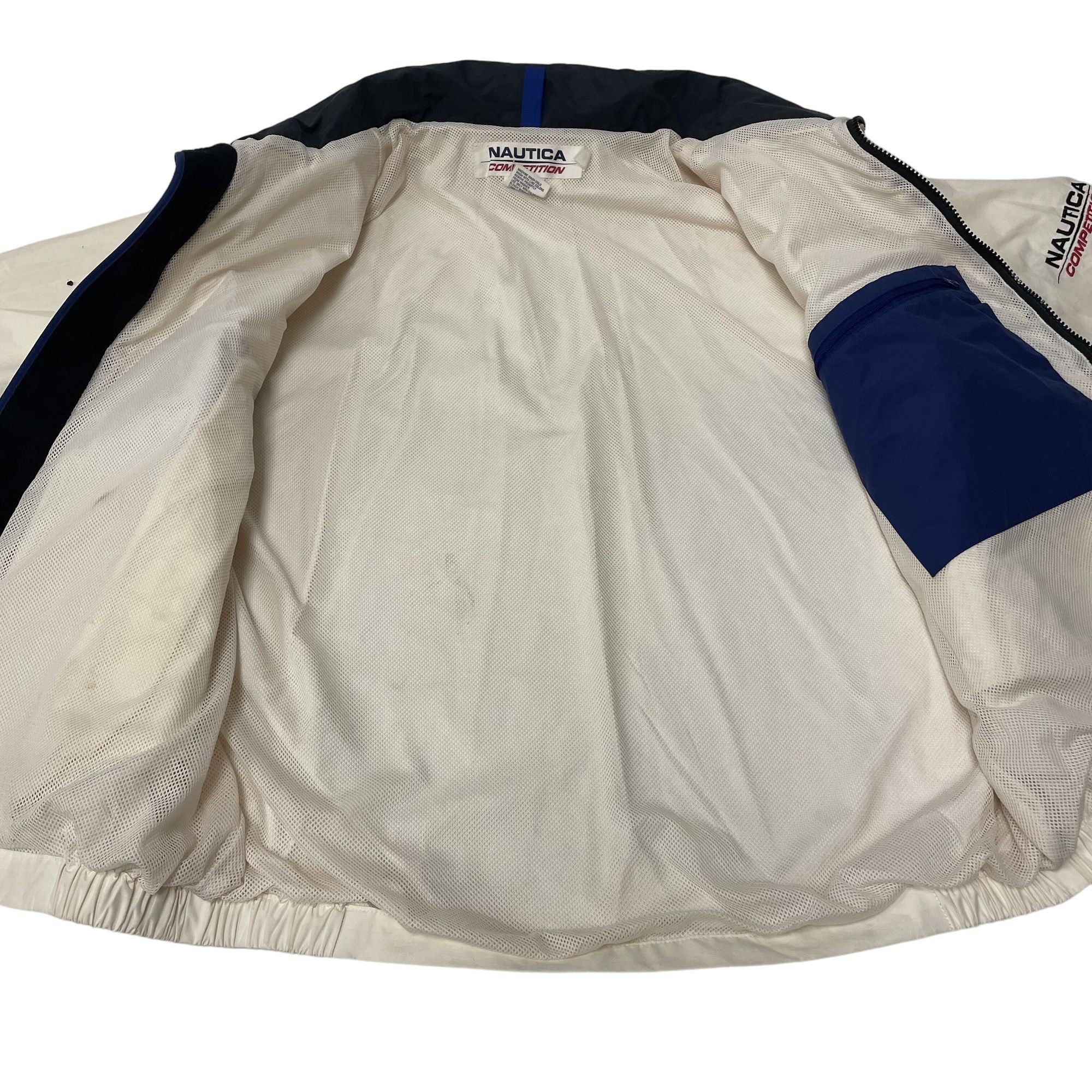 Nautica Vtg Nautica Competition White Blue Sailing Race Windbreaker Size US M / EU 48-50 / 2 - 7 Thumbnail