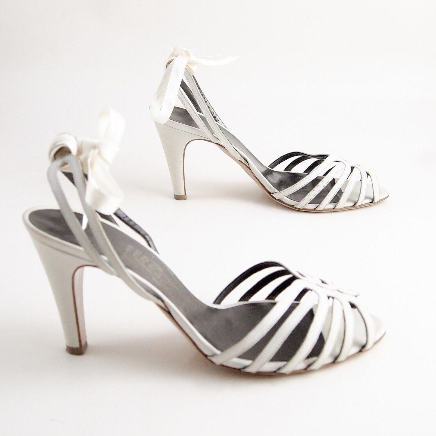 Salvatore Ferragamo Ferragamo Strappy Sandals Mid Heel Ankle Tie US 7.5C EU 37.5 Size US 7.5 / IT 37.5 - 5 Thumbnail