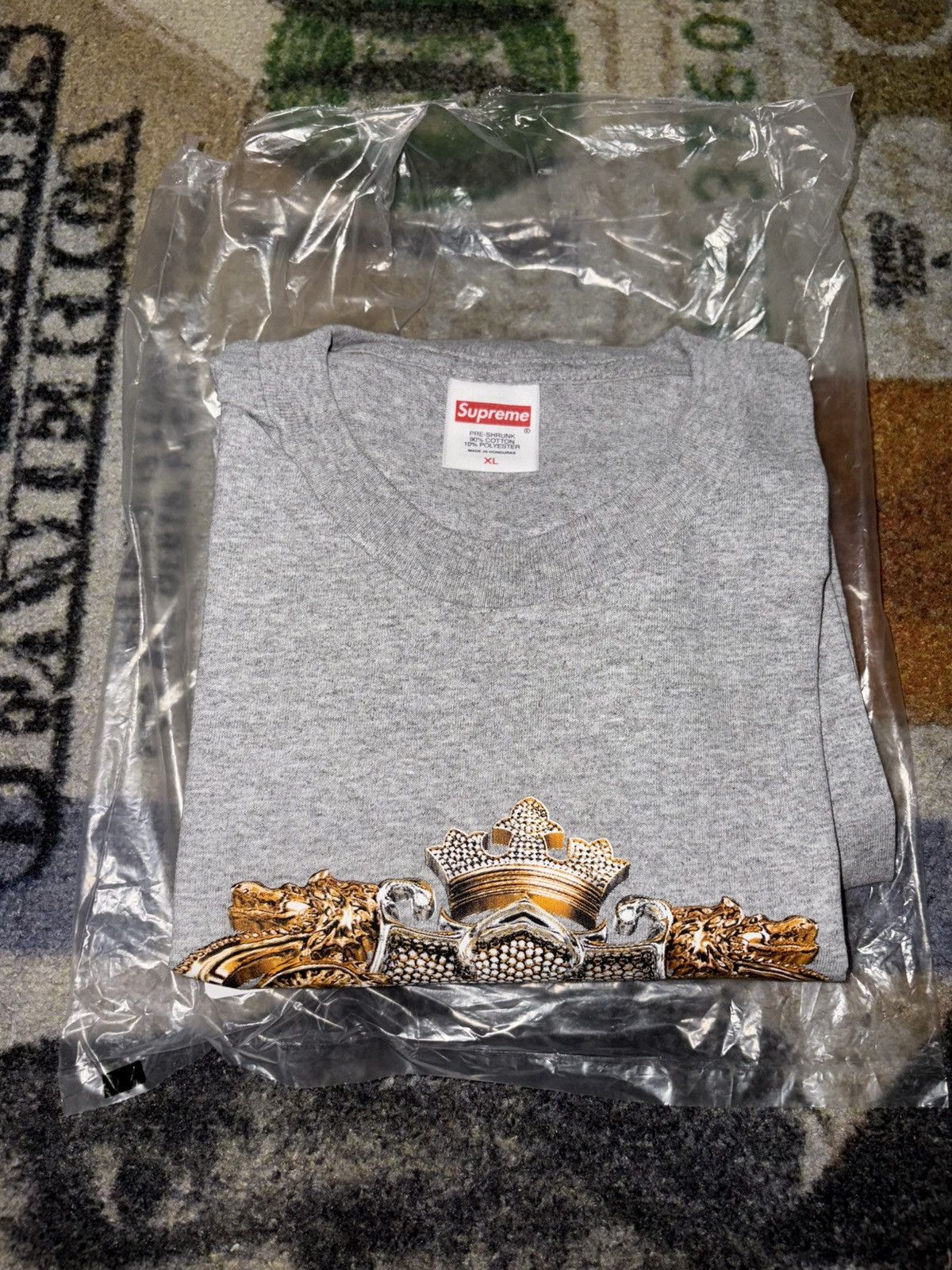 Supreme Supreme Diamond Tee Grey Size US XL / EU 56 / 4 - 2 Thumbnail