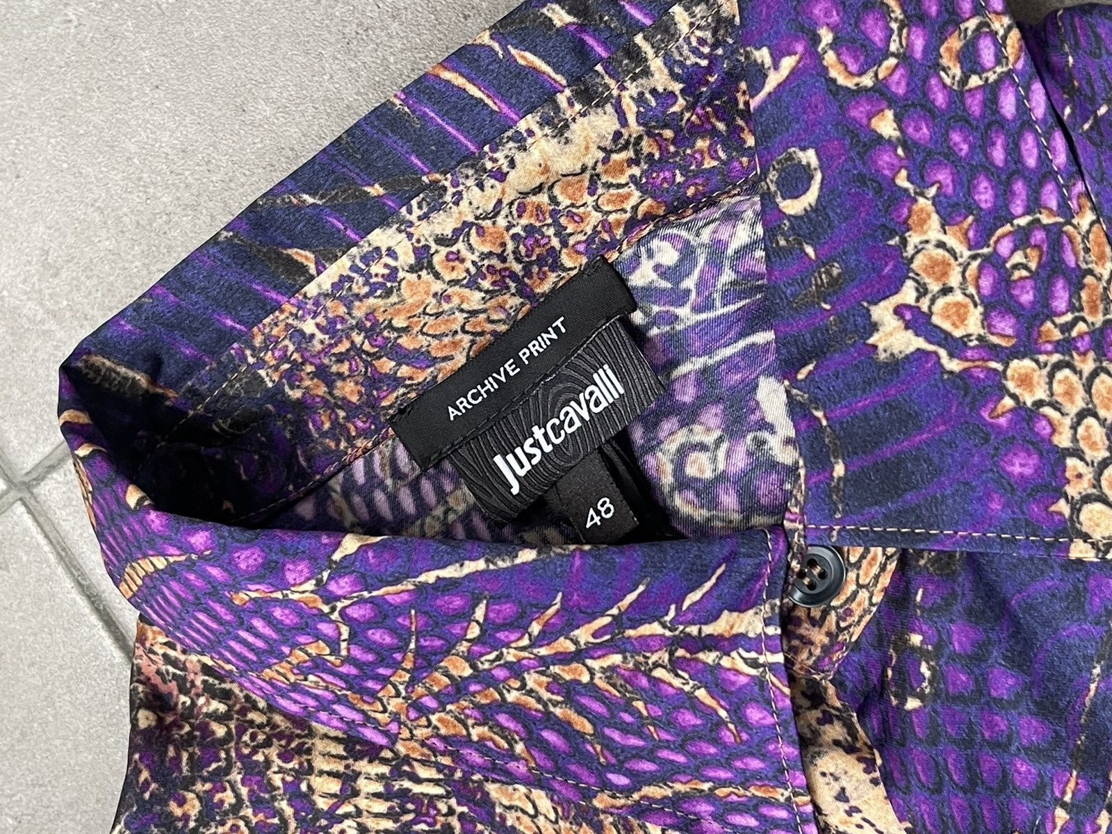 Just Cavalli !DS! FW22 Just Cavalli Animal Print Purple Pattern Shirt Size XL / US 12-14 / IT 48-50 - 17 Thumbnail