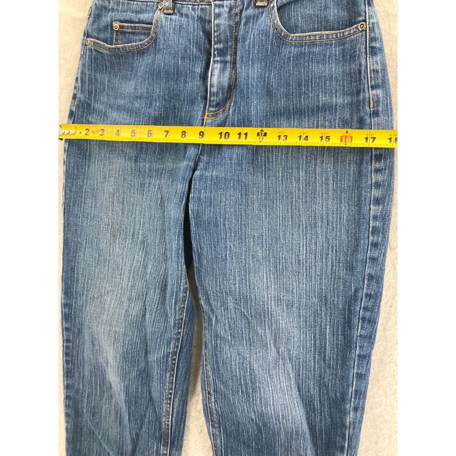 Talbots Talbots Jeans Womens 4 Blue Curvy Bootcut Dark Wash Stretch Denim Mid Rise Size 27" / US 4 / IT 40 - 3 Thumbnail