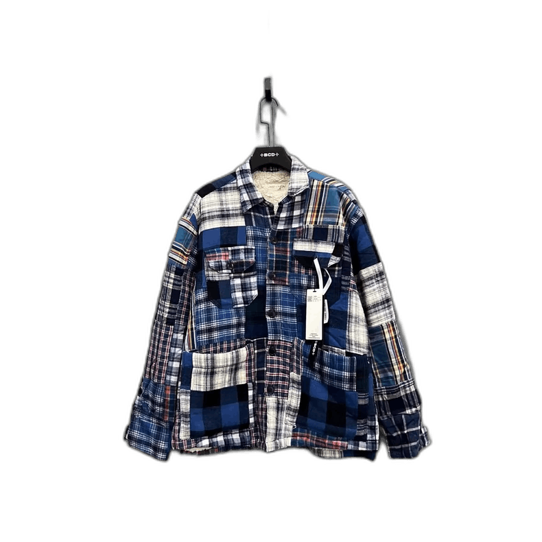 Greg Lauren GREG LAUREN Plaid Patchwork Fleece Jacket Size US M / EU 48-50 / 2 - 1 Thumbnail