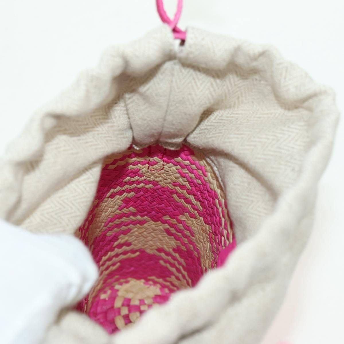 Loewe Loewe Anagram Raffia Shoulder Bag Pink Size ONE SIZE - 7 Thumbnail