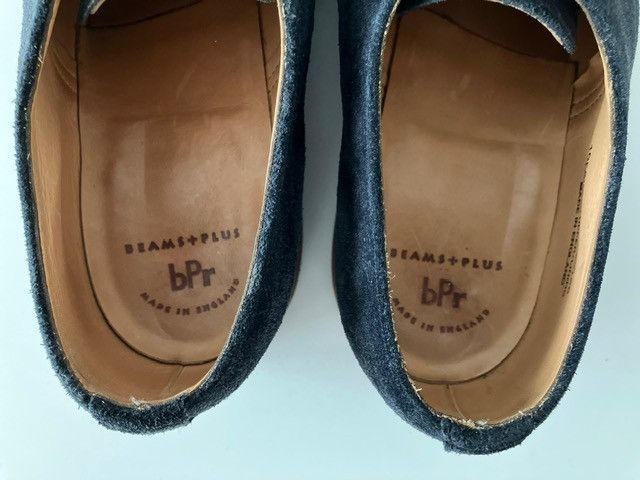 Beams Plus Beams Plus Cardiff Blue Suede Dress shoes, Size 9.5, England Size US 9.5 / EU 42-43 - 4 Thumbnail