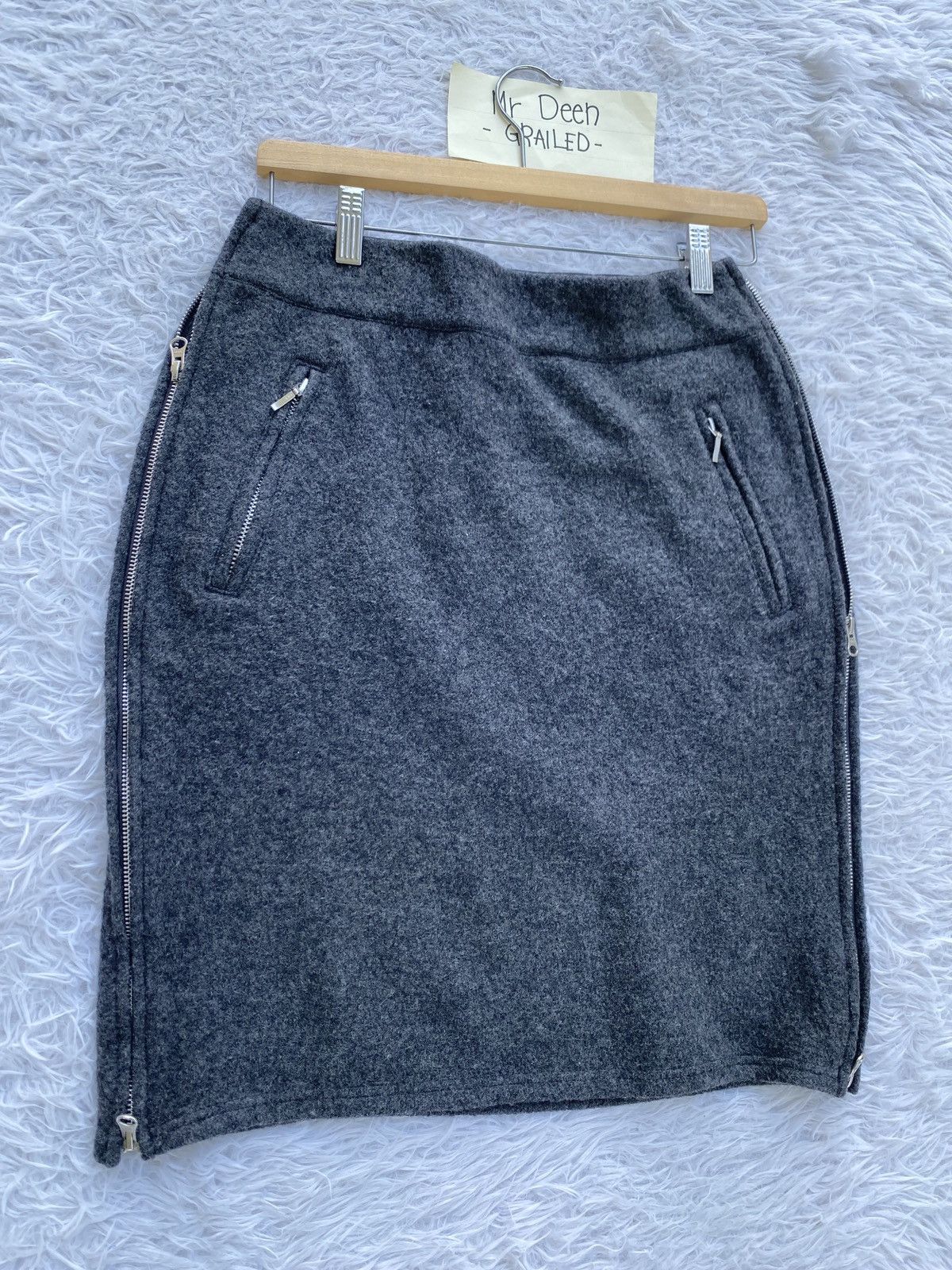 Issey Miyake Rare ZUCCA by Issey Miyake Wool Midi Skirt Size 29" - 6 Thumbnail