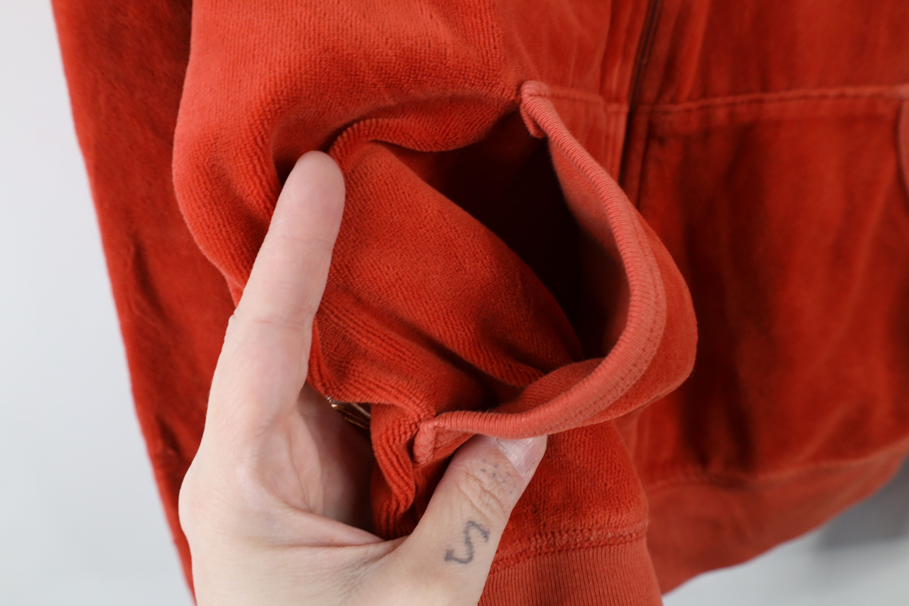 Vintage Vintage 90s Y2K Juicy Couture Velour Full Zip Hoodie Orange Size XL / US 12-14 / IT 48-50 - 5 Thumbnail