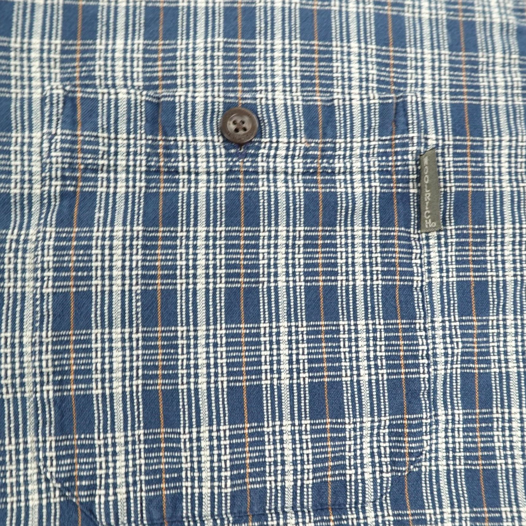 Vintage VINTAGE Woolrich Shirt Mens XL Blue Plaid Dark Denim Button-Up Long Sleeve Work Size US XL / EU 56 / 4 - 3 Thumbnail