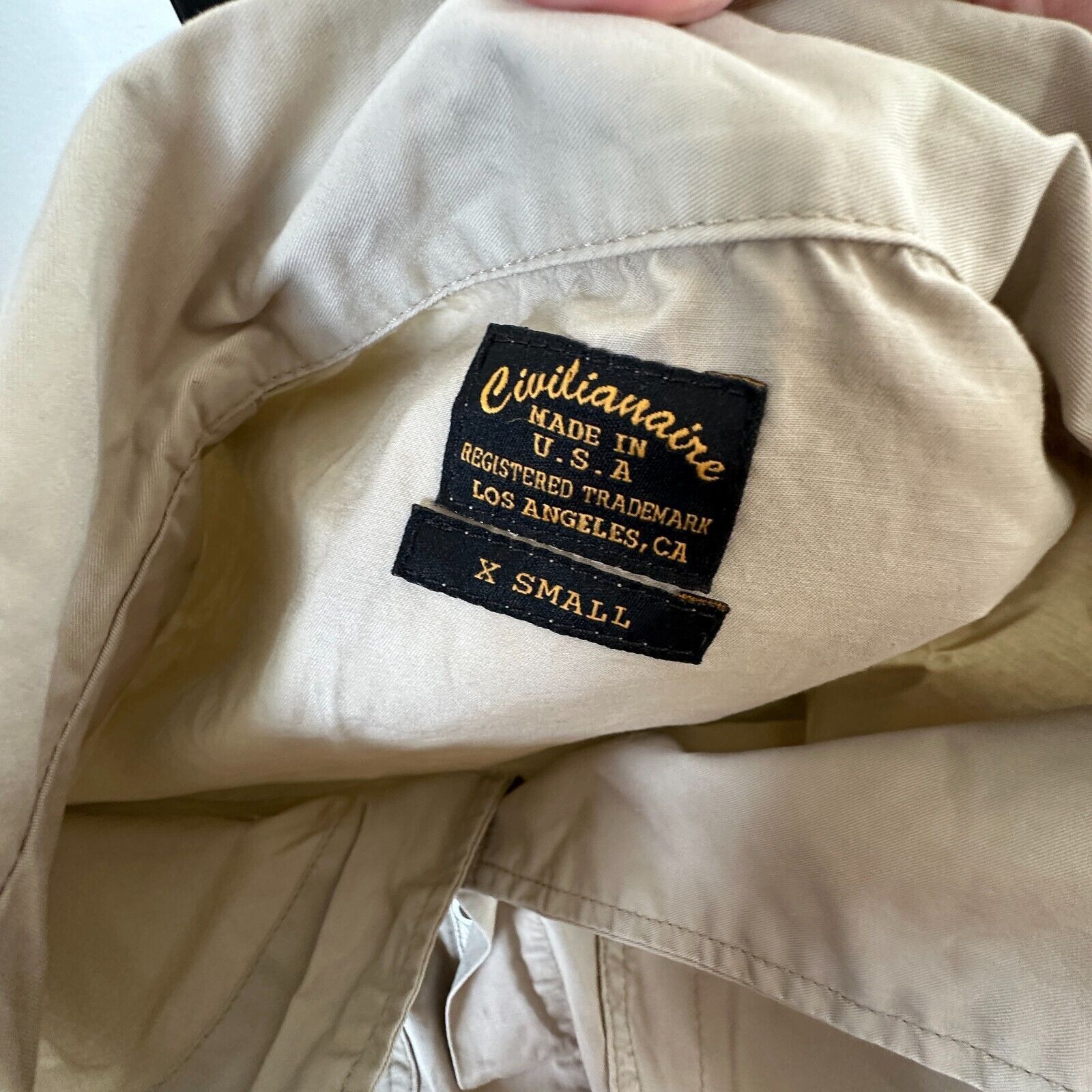 Civilianaire Civilianaire Khaki Twill Zip Long Sleeve Utility Jumpsuit XS Size 26" / US 2 / IT 38 - 7 Thumbnail