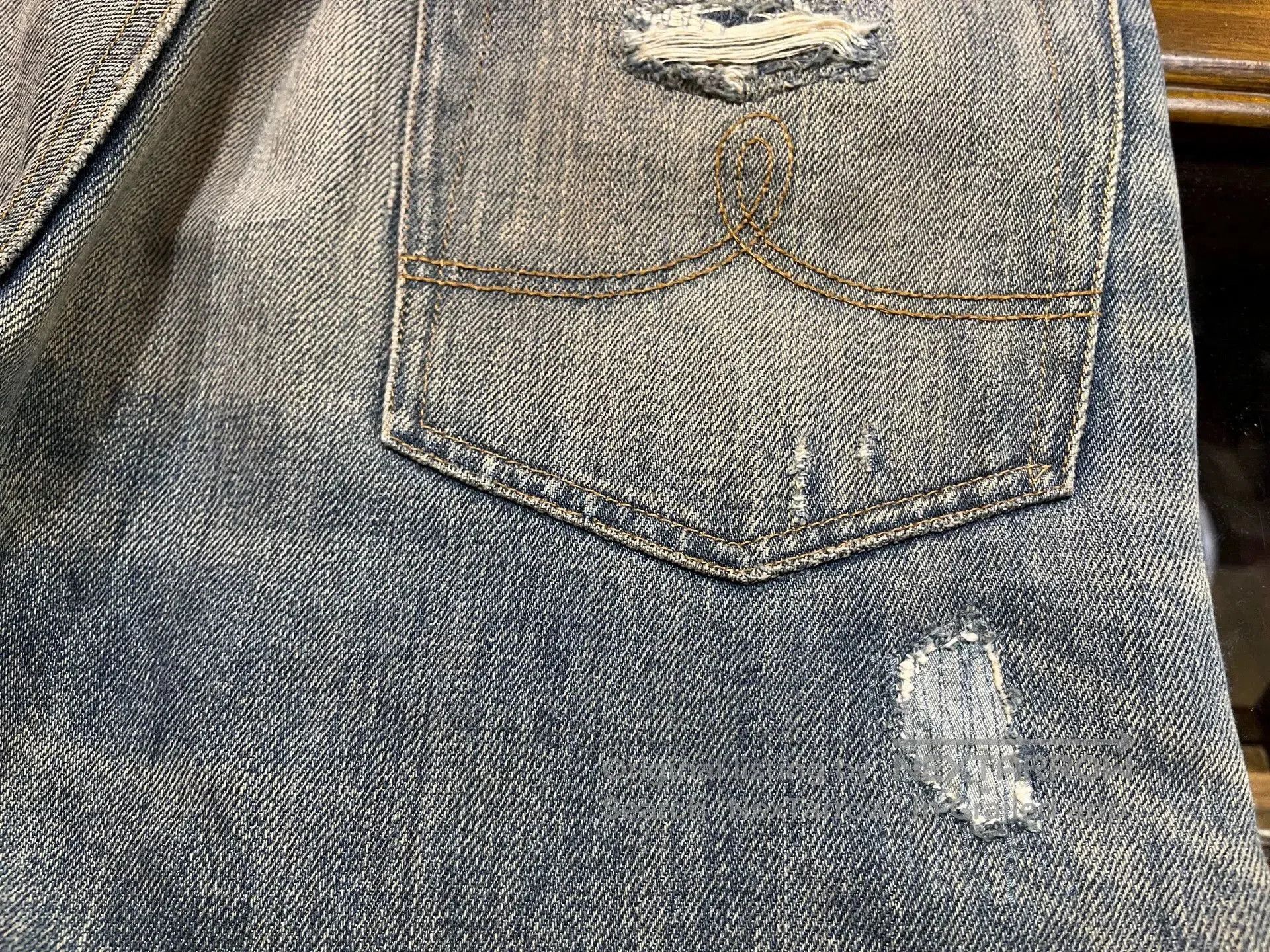 RRL Ralph Lauren distressed denim jeans from double rl polo. Size US 32 / EU 48 - 7 Thumbnail