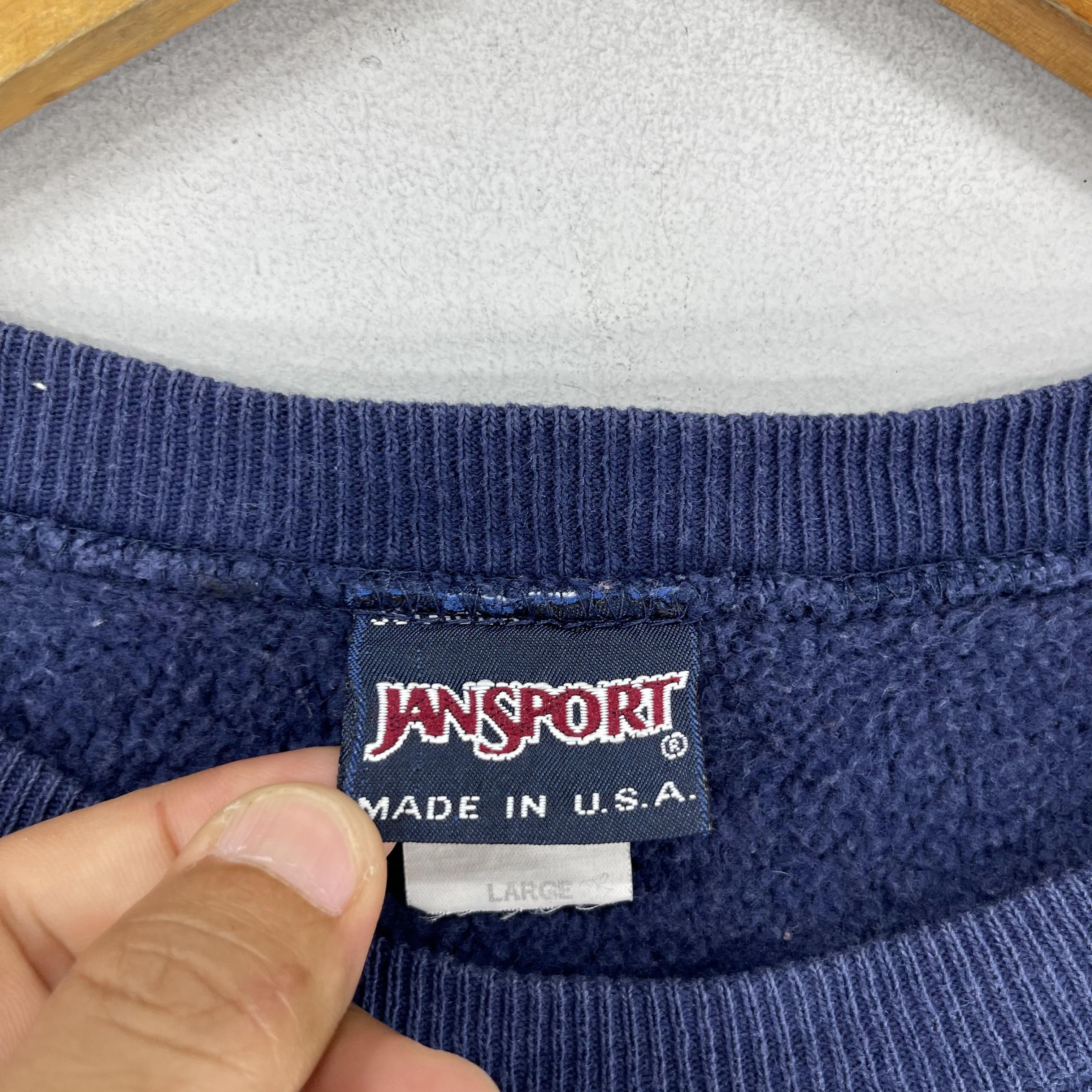 Jansport × Vintage Vintage DELWARE Embroidery Distressed Bleached Sweatshirt Size US L / EU 52-54 / 3 - 5 Thumbnail
