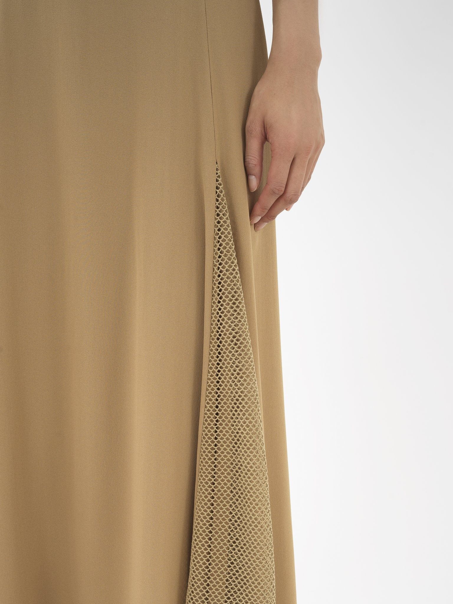 Chloe o1loc1c0325 CHC24 Midi Skirt in Brown Size 28" / US 6 / IT 42 - 6 Thumbnail