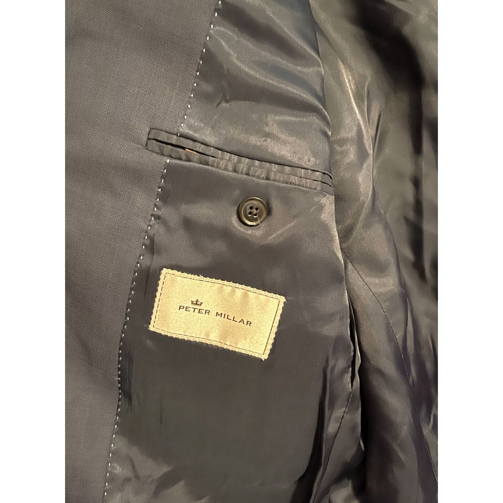 Peter Millar Peter Millar Navy Wool Suit Coat Jacket Blazer Men's 42R Union Made in Canada Size 42R - 5 Thumbnail