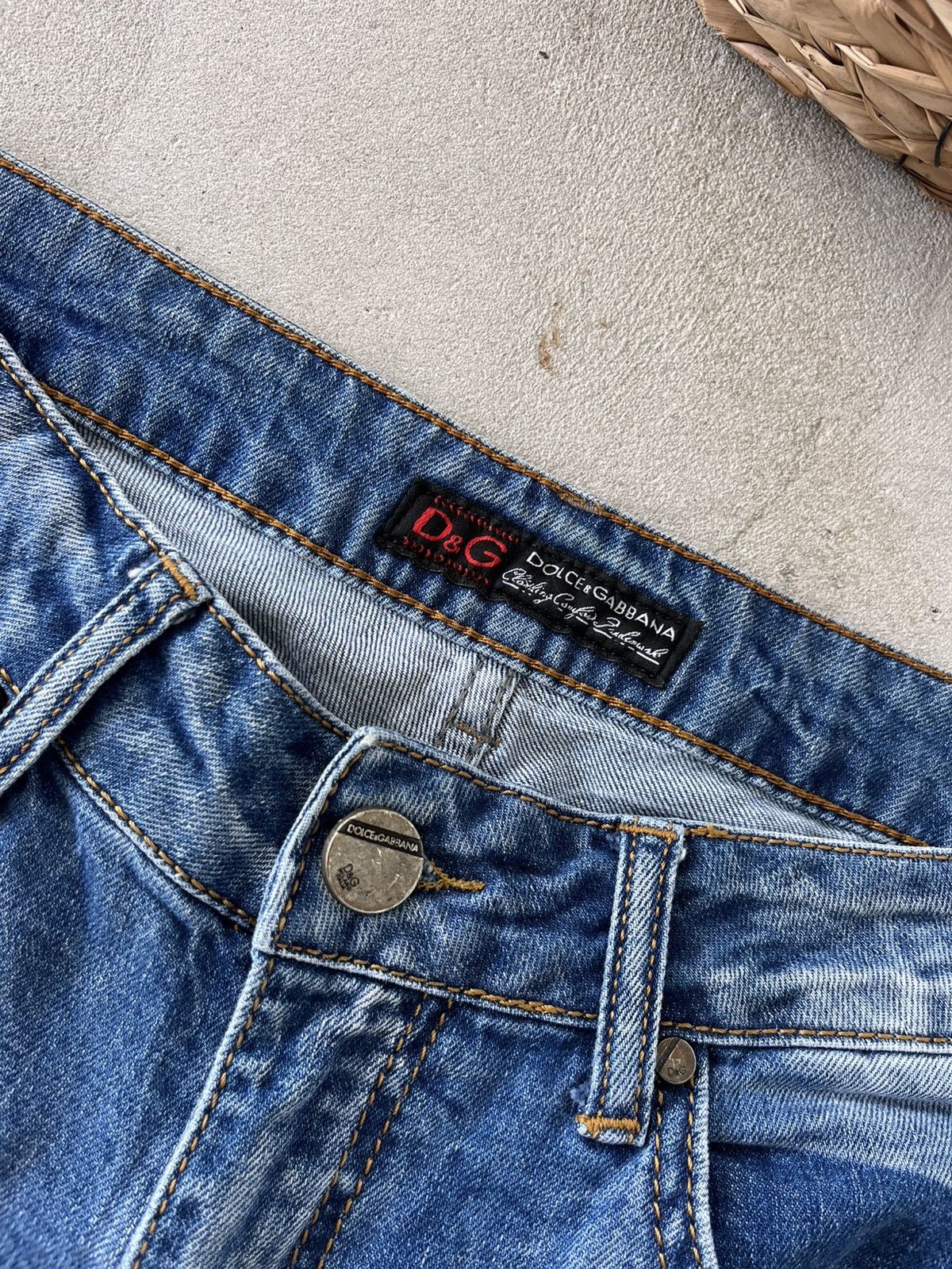 Designer Vintage Dolce Gabbana Style Jeans Denim Pants Y2K Avantgarde Size US 29 - 10 Thumbnail