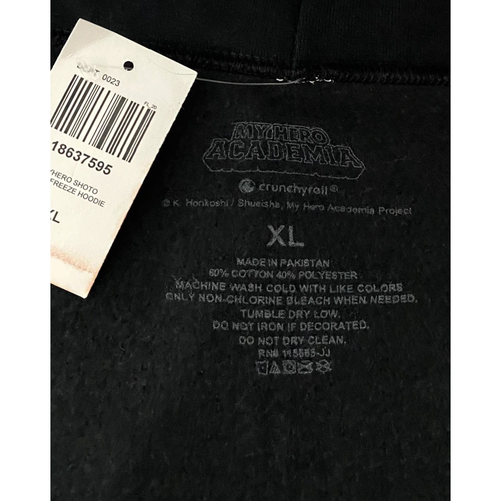 Vintage My Hero Academia Shoto Todoroki Hoodie Mens XL Black Flashfreeze Heatwave Hoodie Pullover Graphic Print Pockets Hooded JANOS? Size US XL / EU 56 / 4 - 5 Thumbnail