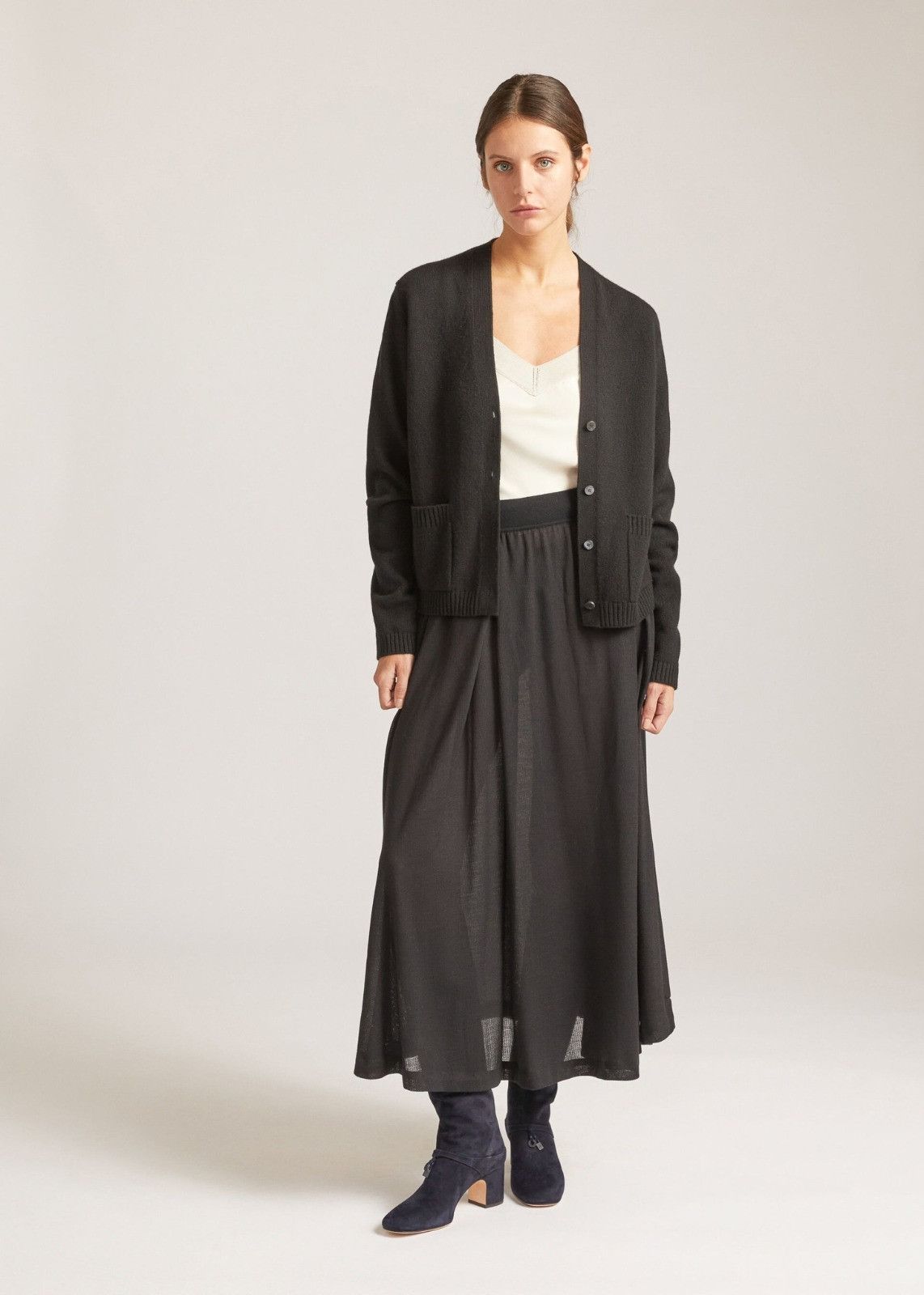 Loro Piana o1srvl11e0125 Grassmoor Cashmere Cardigan in Black Size XS / US 0-2 / IT 36-38 - 4 Thumbnail