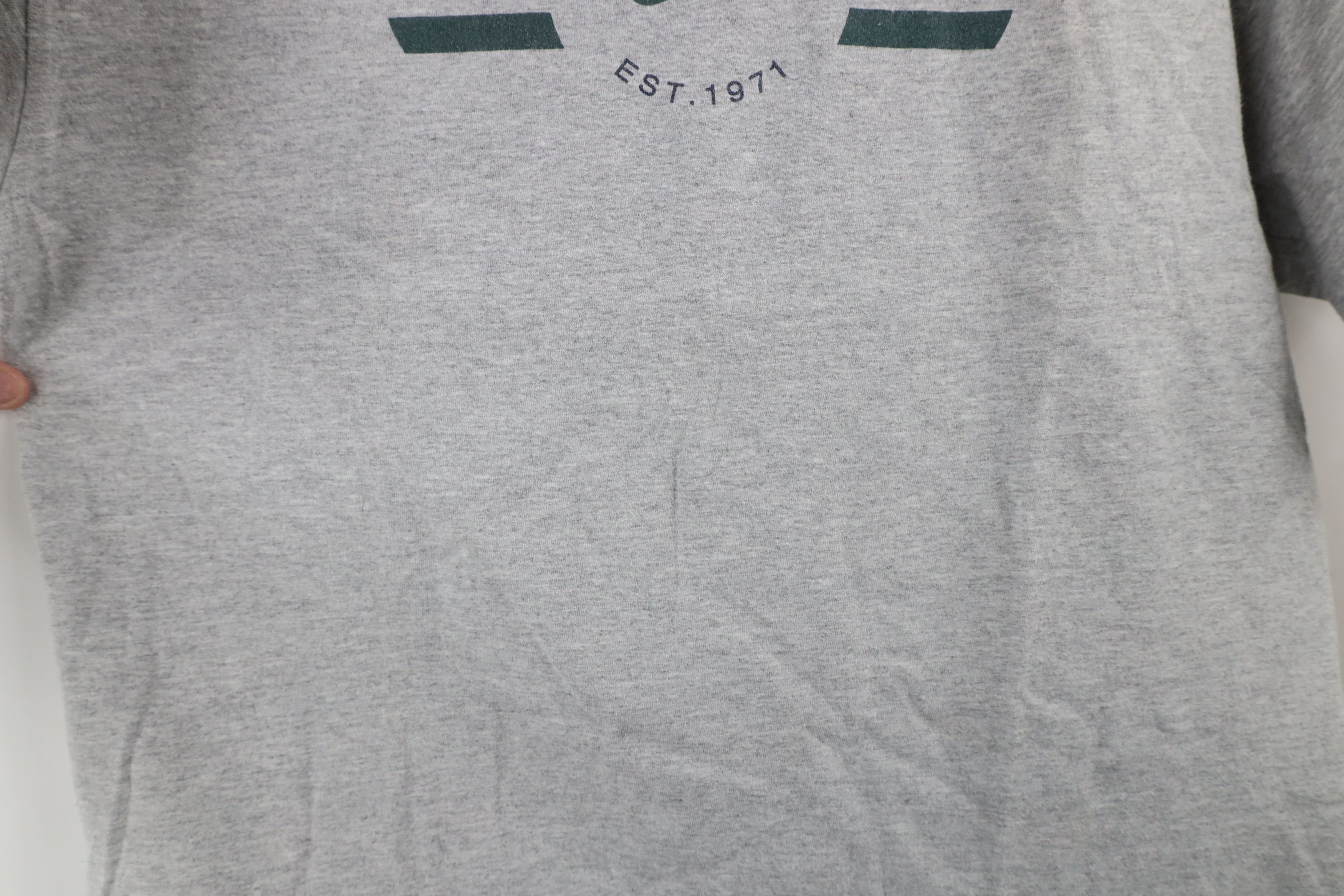 Nike × Vintage Vintage 90s Nike Travis Scott Center Swoosh T-Shirt Gray Size US L / EU 52-54 / 3 - 5 Thumbnail